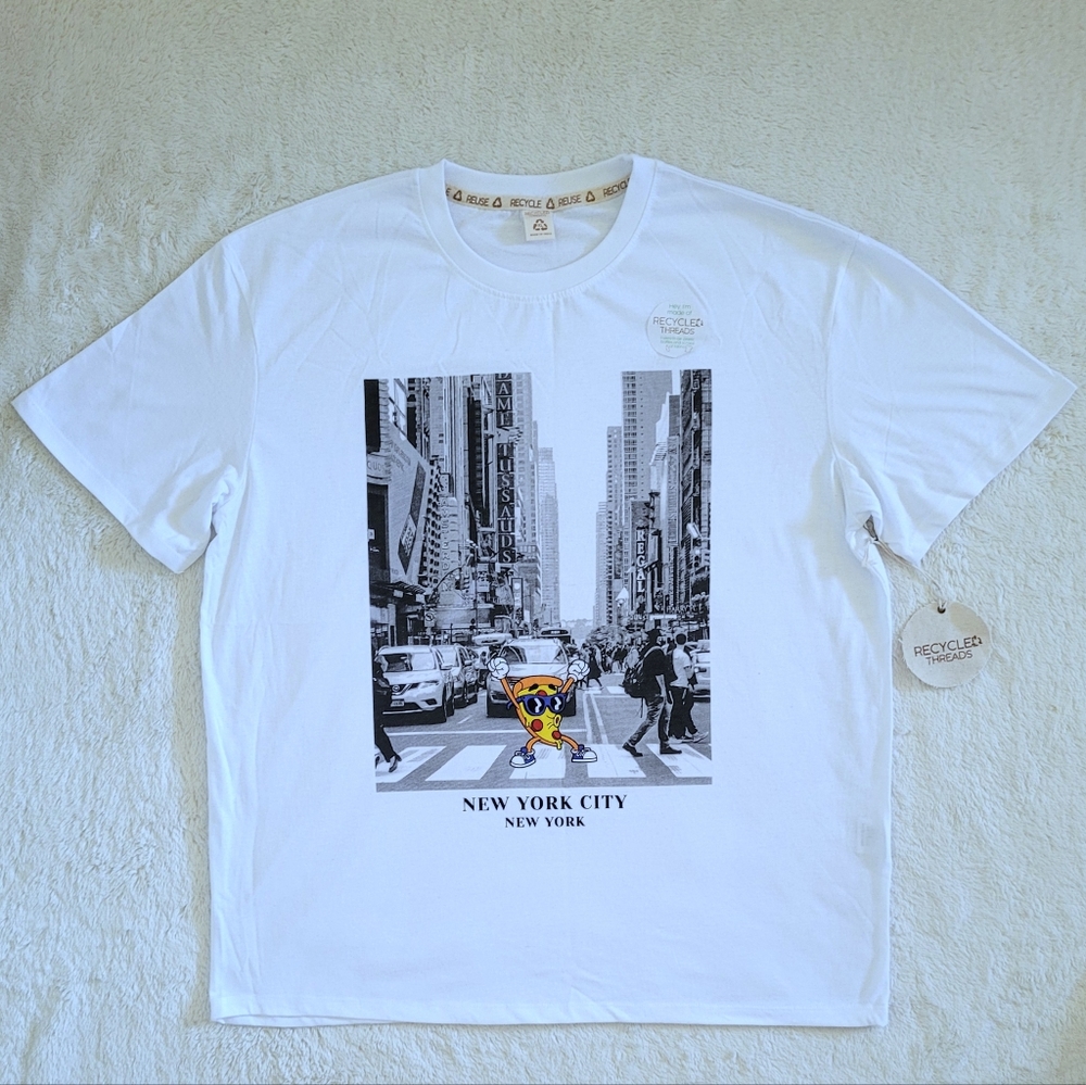 Recycled♻️Threads New York City🏙 Pizza🍕 Graphic Tee👕 - NWT - Picture 7 of 15